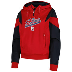 St. Louis Cardinals New Era Women's Color Block Fleece Quarter-Zip Hoodie Near Me