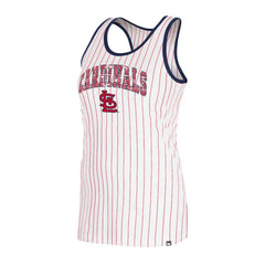 St. Louis Cardinals New Era Women's Sequin Pinstripe Racerback Tank Top Outlet