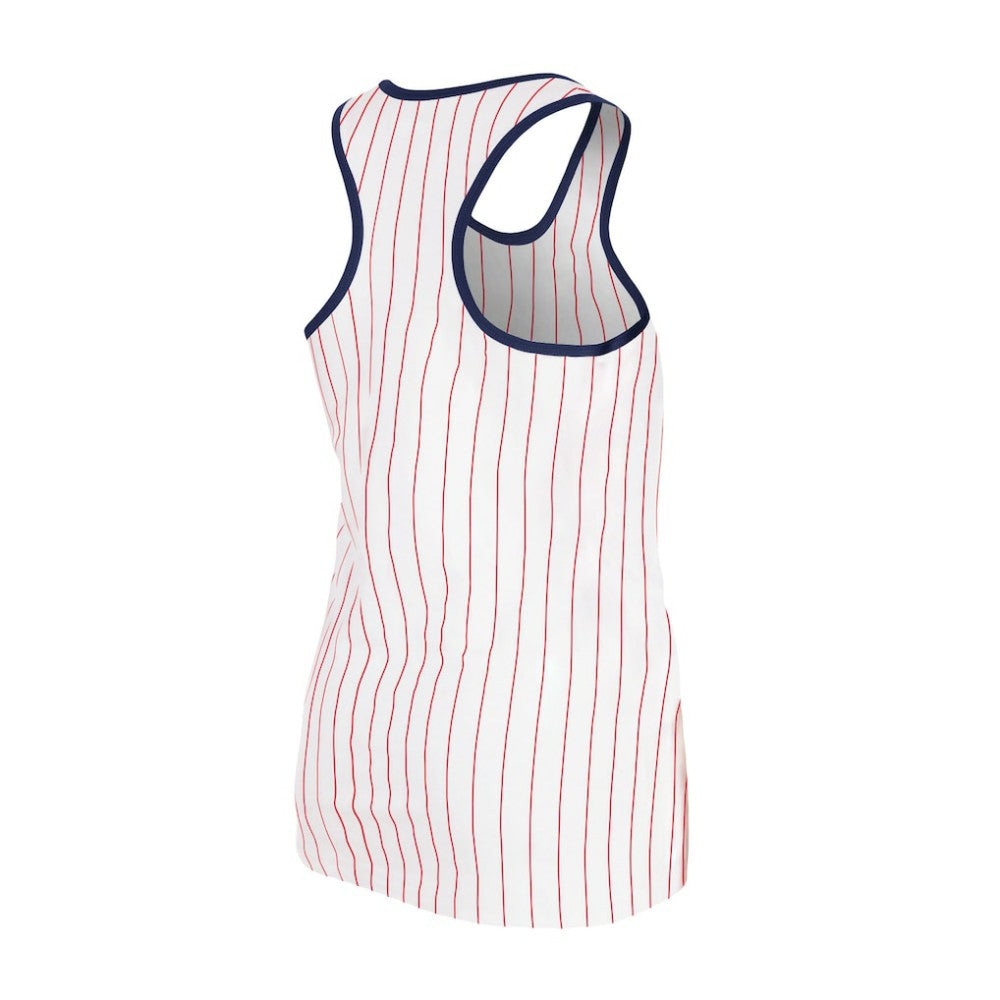 St. Louis Cardinals New Era Women's Sequin Pinstripe Racerback Tank Top Outlet
