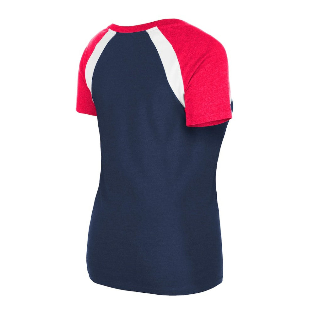 Los Angeles Angels New Era Women's Heathered Raglan V-Neck T-Shirt Discount