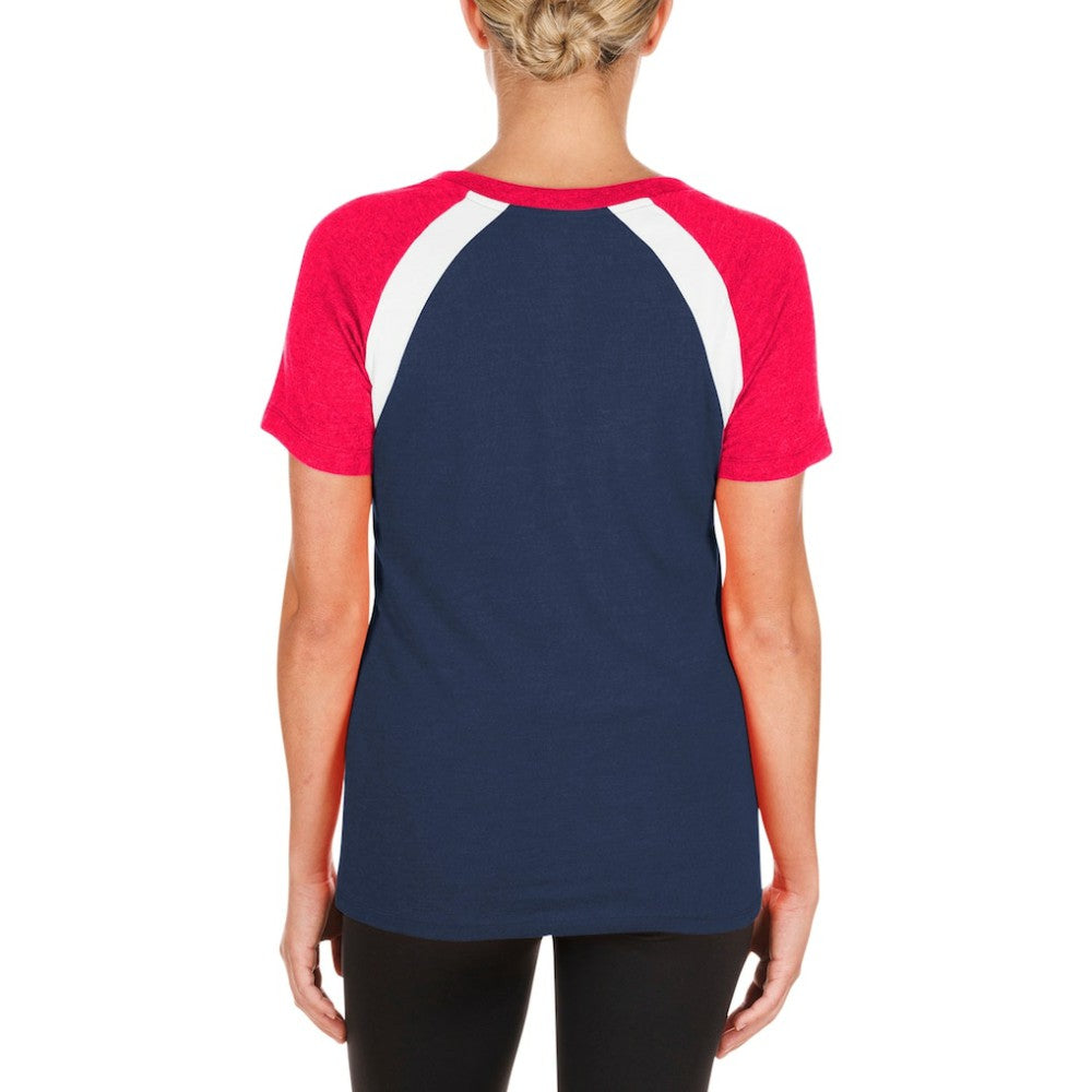 Los Angeles Angels New Era Women's Heathered Raglan V-Neck T-Shirt Discount