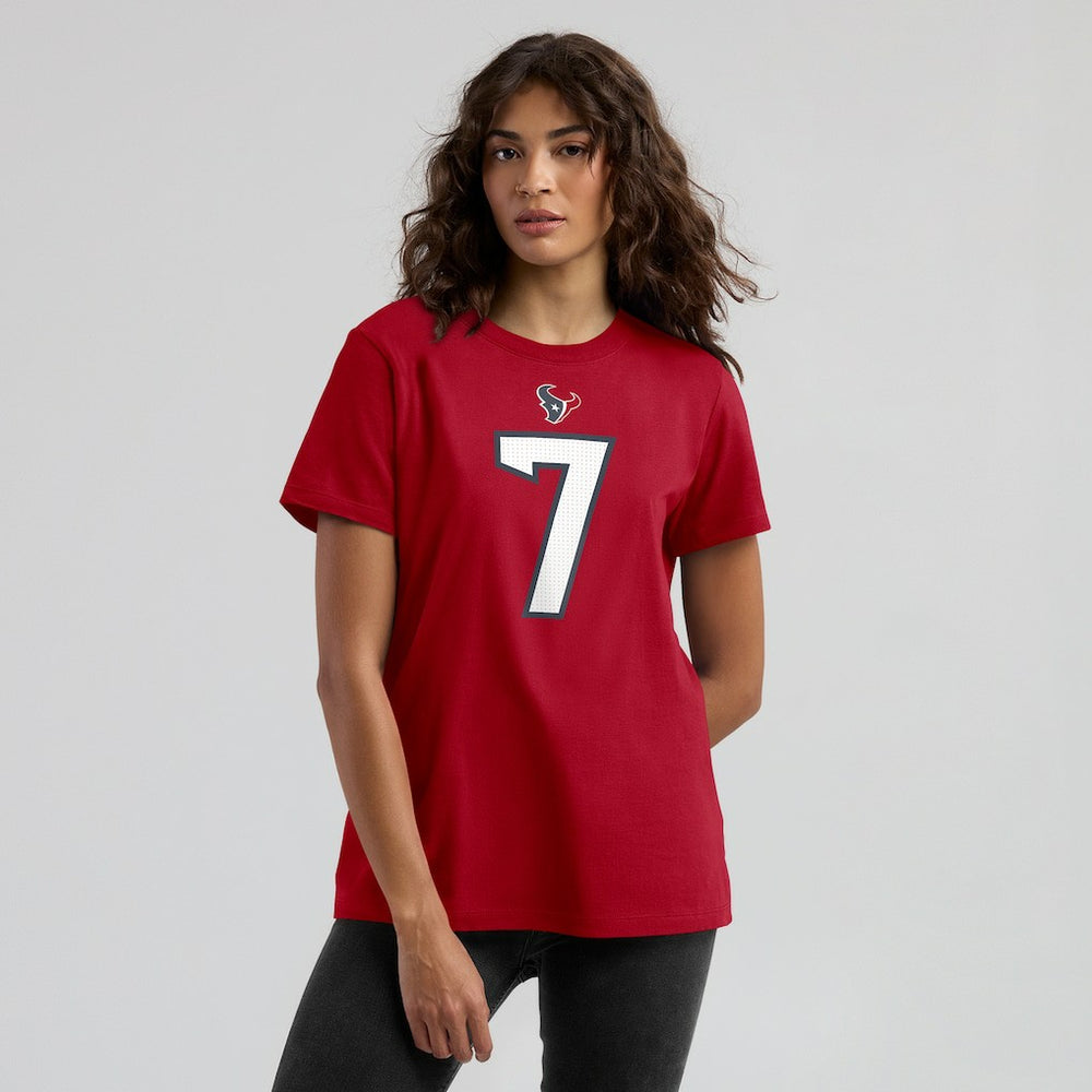 C.J. Stroud Houston Texans Women's Player Name & Number T-Shirt - Red - Nike