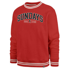 Atlanta Falcons '47 Sundays Clubhouse View Sierra Fleece Pullover Sweatshirt - Red - 47 brand