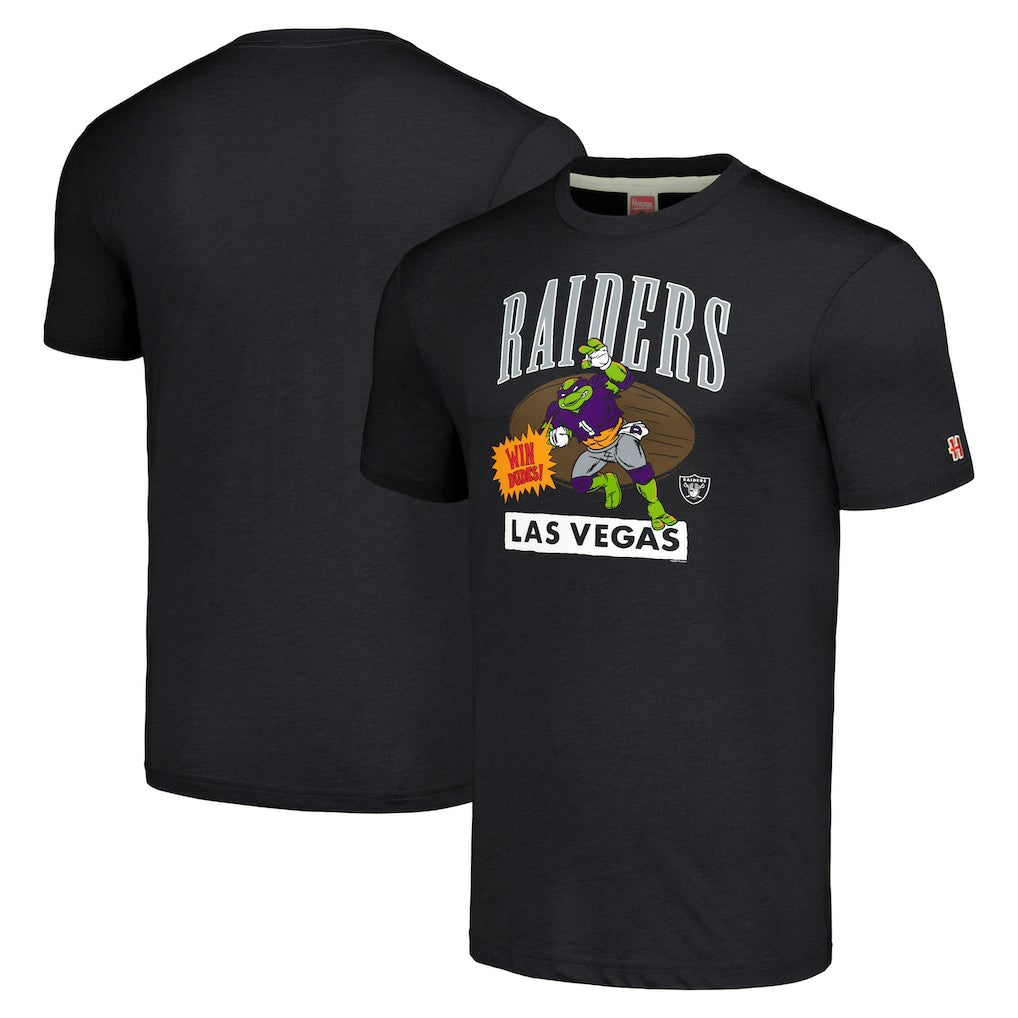 TMNT Donatello x Las Vegas Raiders Homage Tri-Blend T-Shirt - Charcoal - NFL