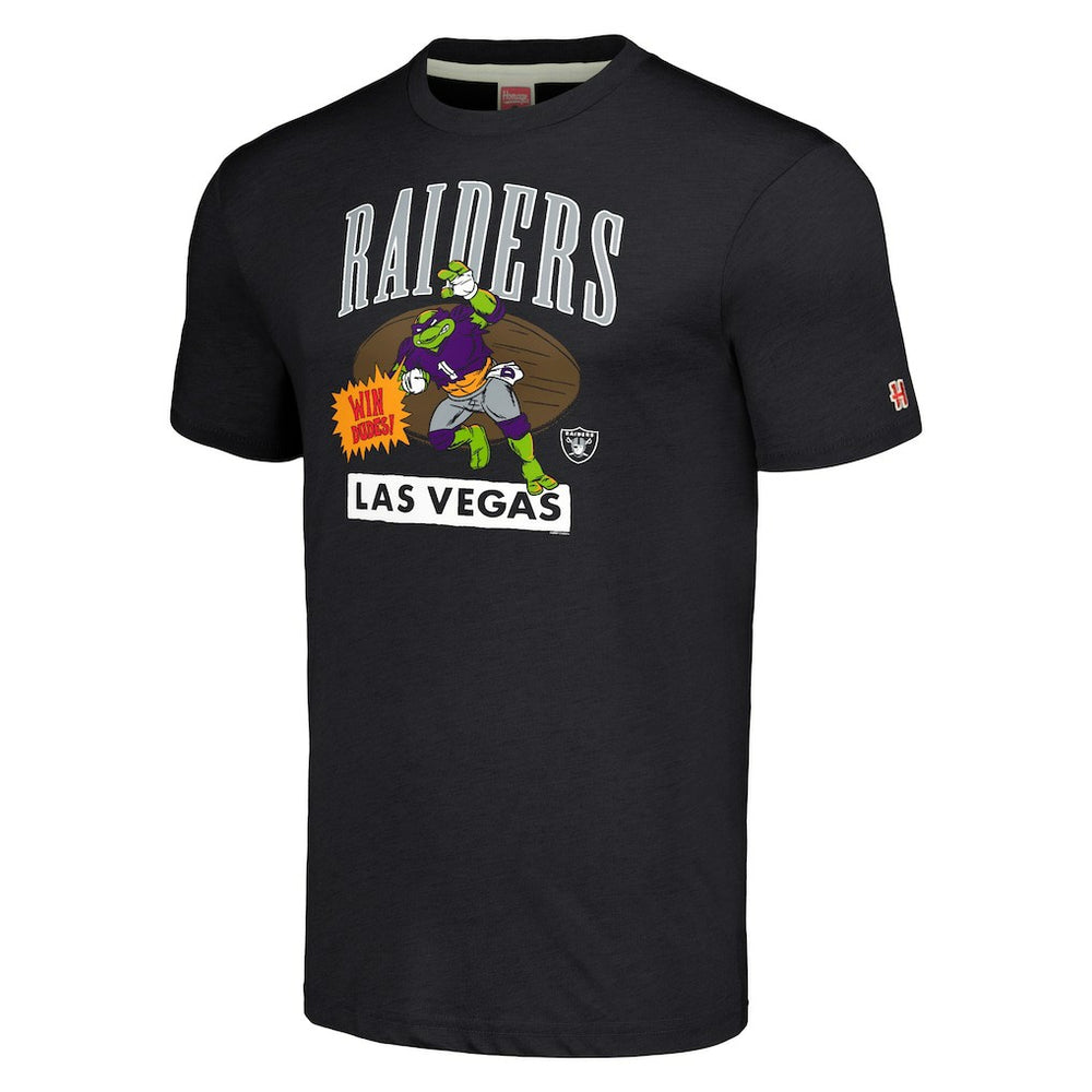 TMNT Donatello x Las Vegas Raiders Homage Tri-Blend T-Shirt - Charcoal - NFL