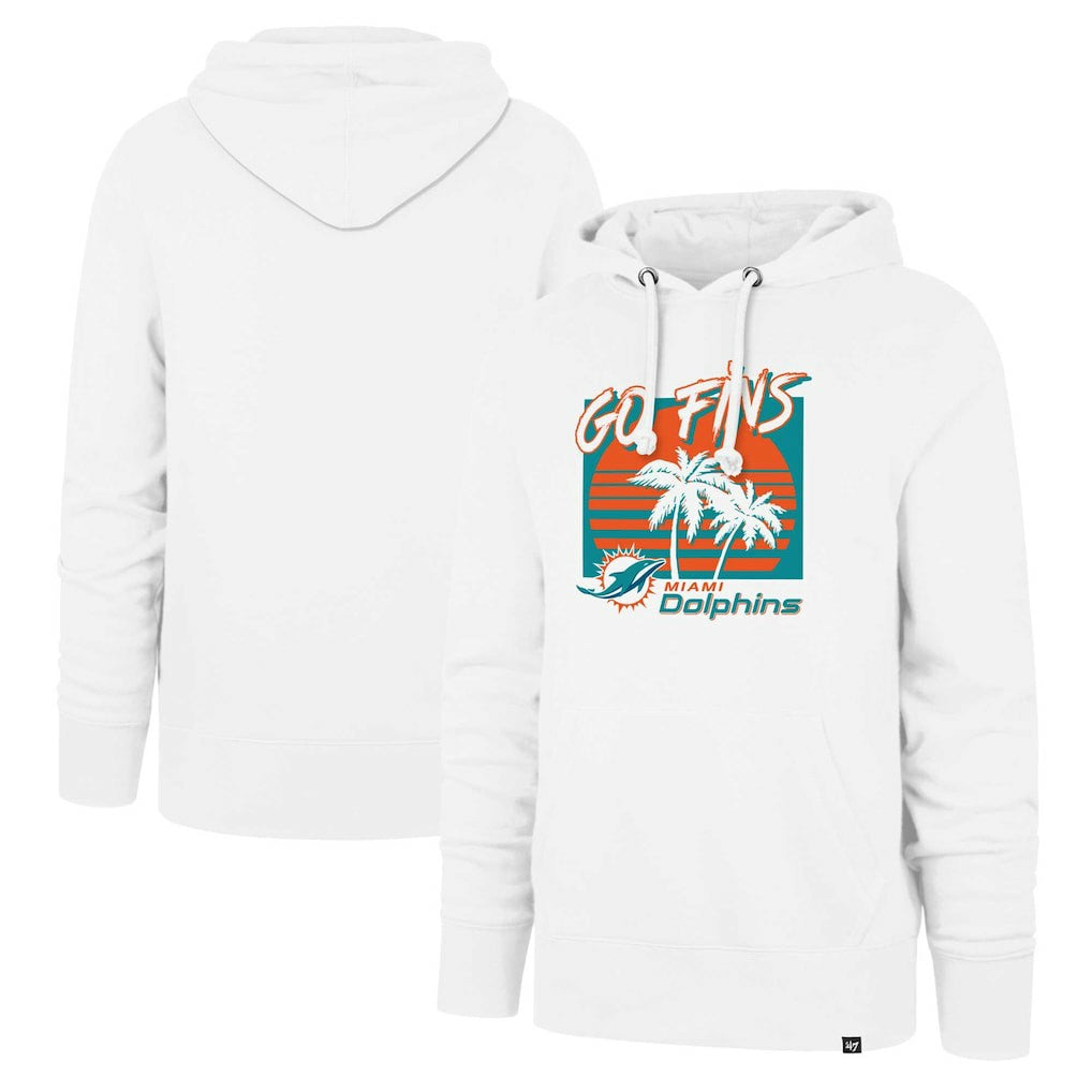 Miami Dolphins '47 Go Fins Regional Headline Pullover Hoodie - White - 47 brand