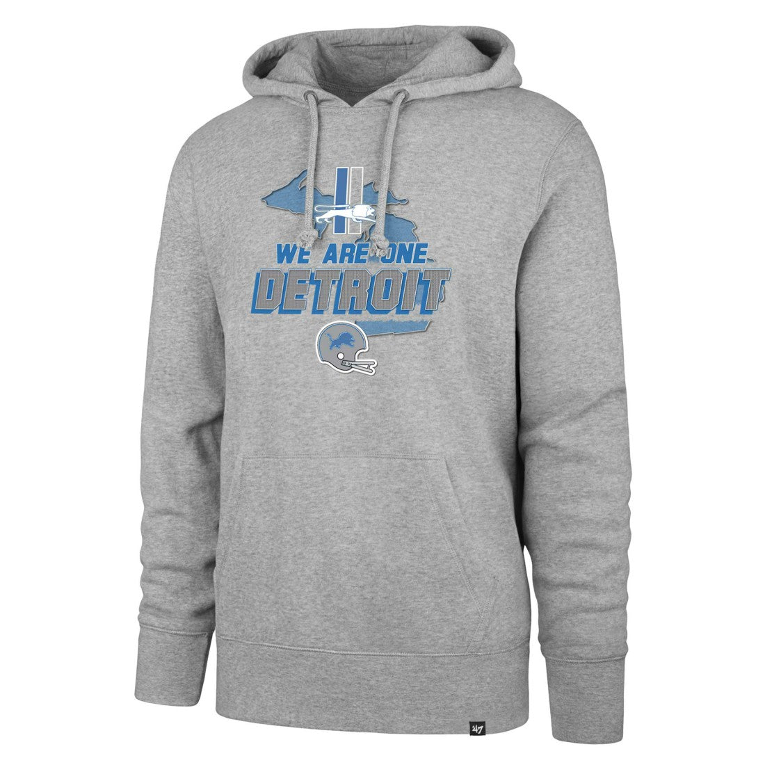 Detroit Lions '47 We Are One Regional Headline Pullover Hoodie - Gray - 47 brand