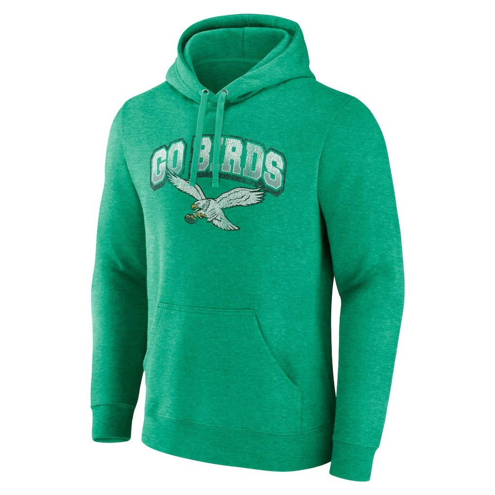 Philadelphia Eagles Gridiron Classics Go Birds Vintage Arch Pullover Hoodie - Kelly Green - Fanatics