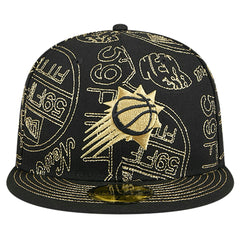 New Era Phoenix Suns 59FIFTY Day Allover Print Stencil Fitted Hat Black