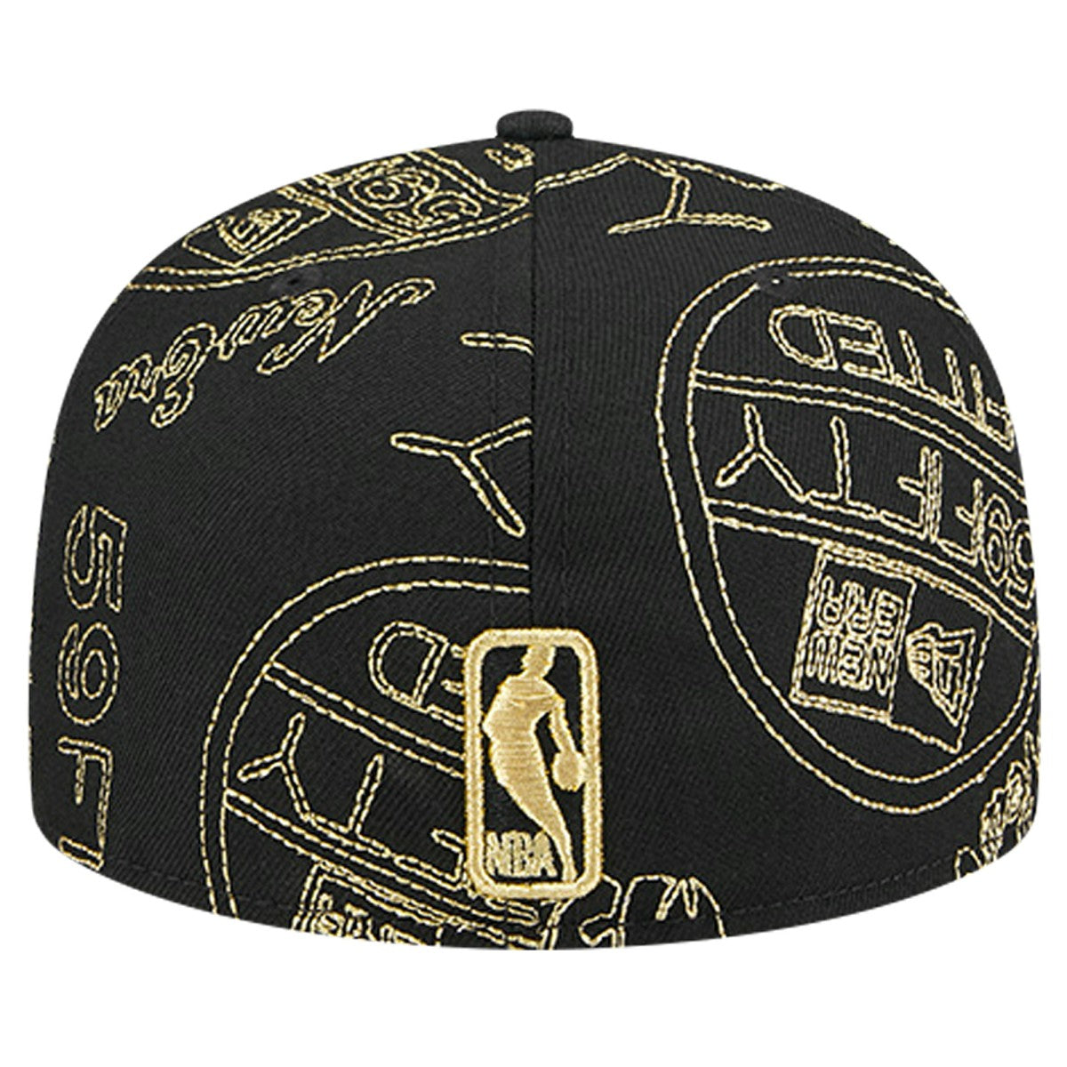 New Era Miami Heat 59FIFTY Day Allover Print Stencil Fitted Hat Black