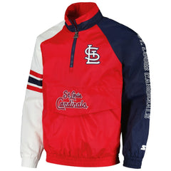St. Louis Cardinals Starter Elite Raglan Half-Zip Jacket for sale