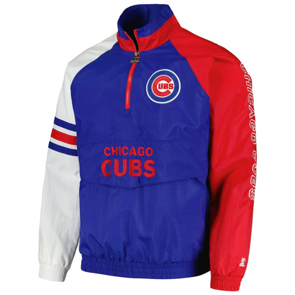 Chicago Cubs Starter Elite Raglan Half-Zip Jacket Near Me