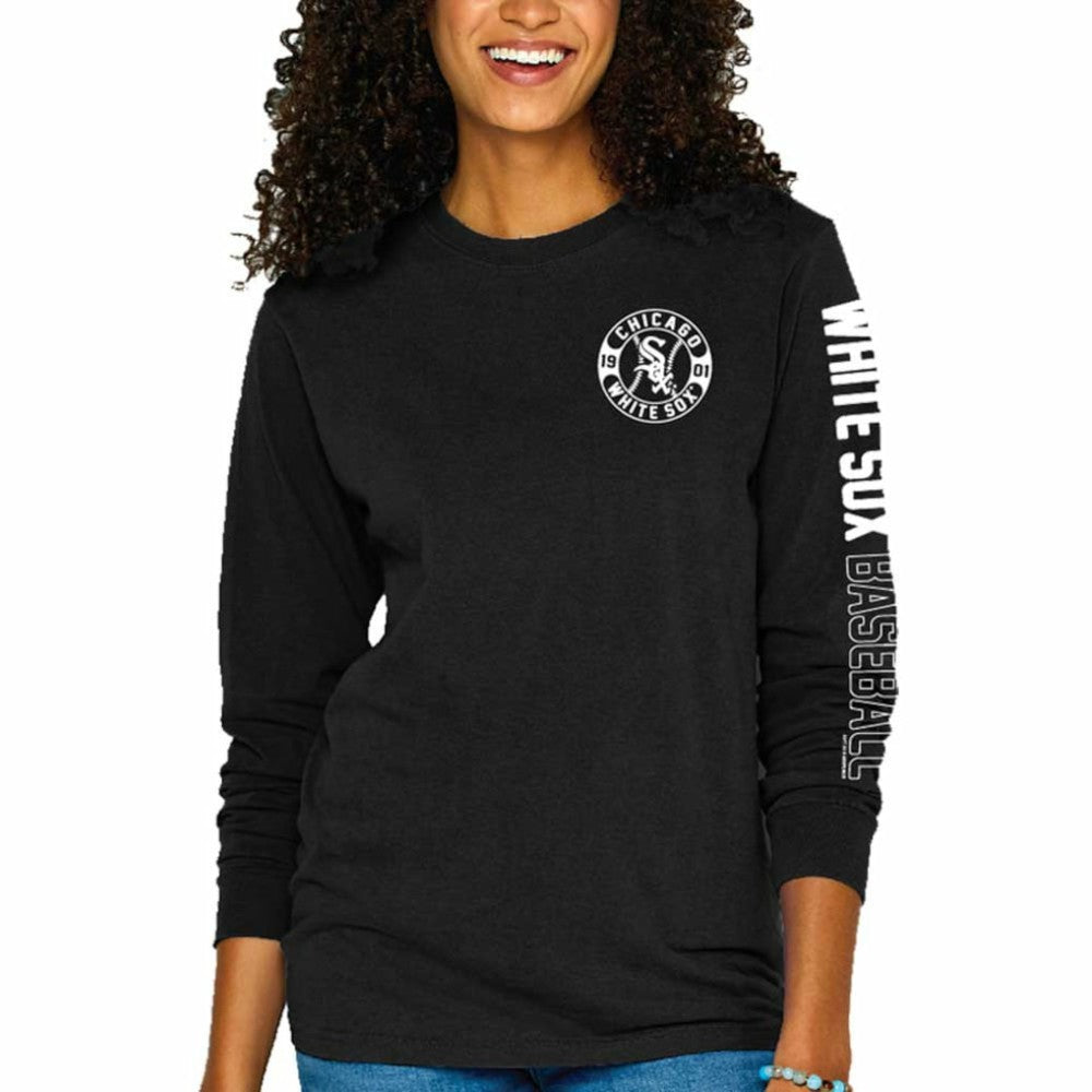 Chicago White Sox Soft as a Grape Women's Pigment-Dyed Long Sleeve T-Shirt Outlet