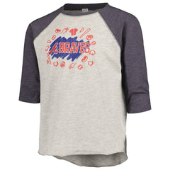Atlanta Braves Soft as a Grape Youth Raglan 3/4 Sleeve T-Shirt Sale