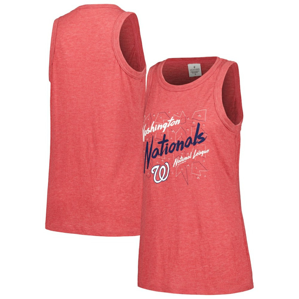 Washington Nationals Soft as a Grape Women's Gauze High Neck Tank Top Discount