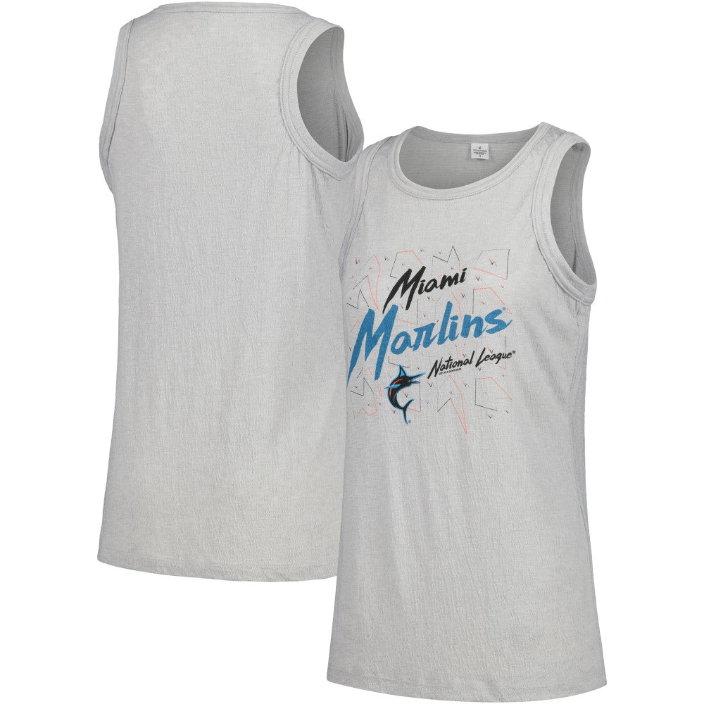 Miami Marlins Soft as a Grape Women's Gauze High Neck Tank Top for sale