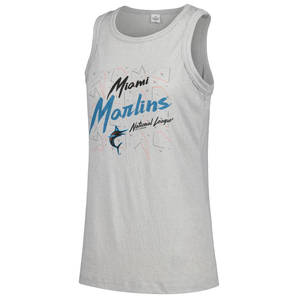 Miami Marlins Soft as a Grape Women's Gauze High Neck Tank Top for sale