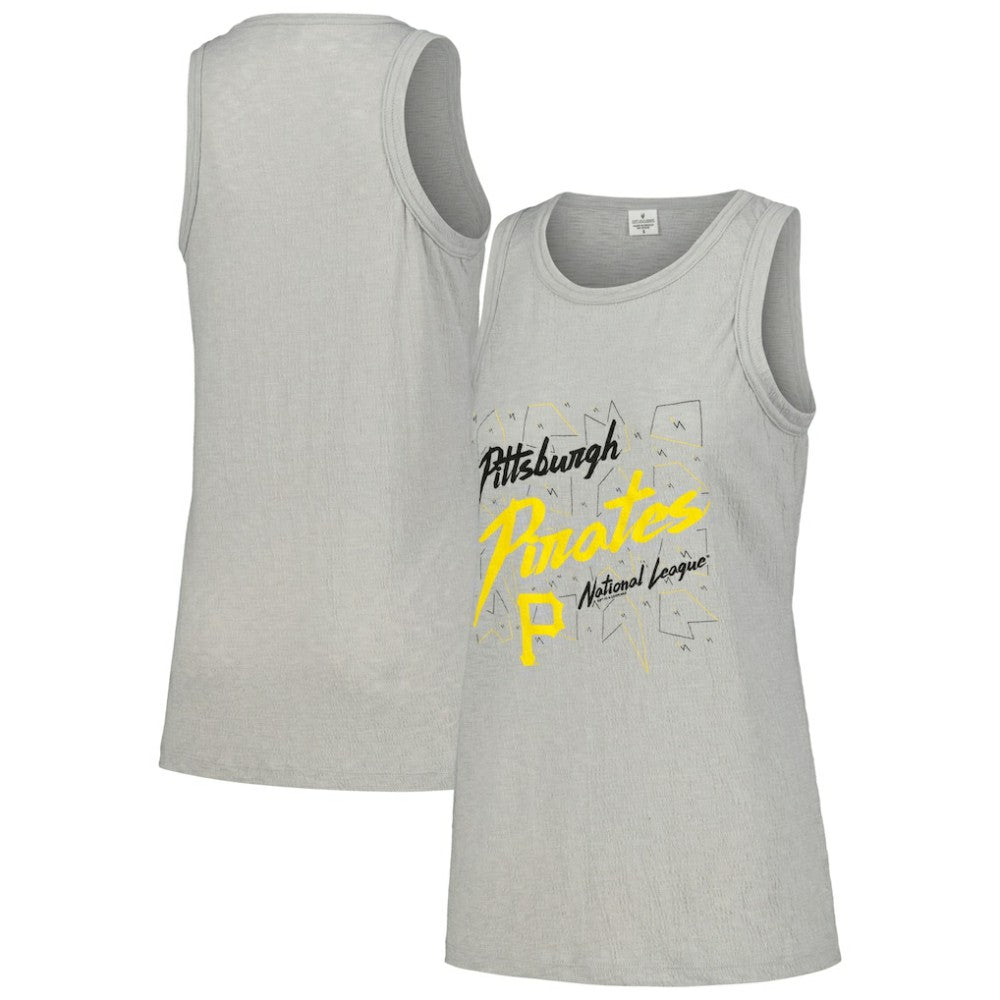 Pittsburgh Pirates Soft as a Grape Women's Gauze High Neck Tank Top Sale