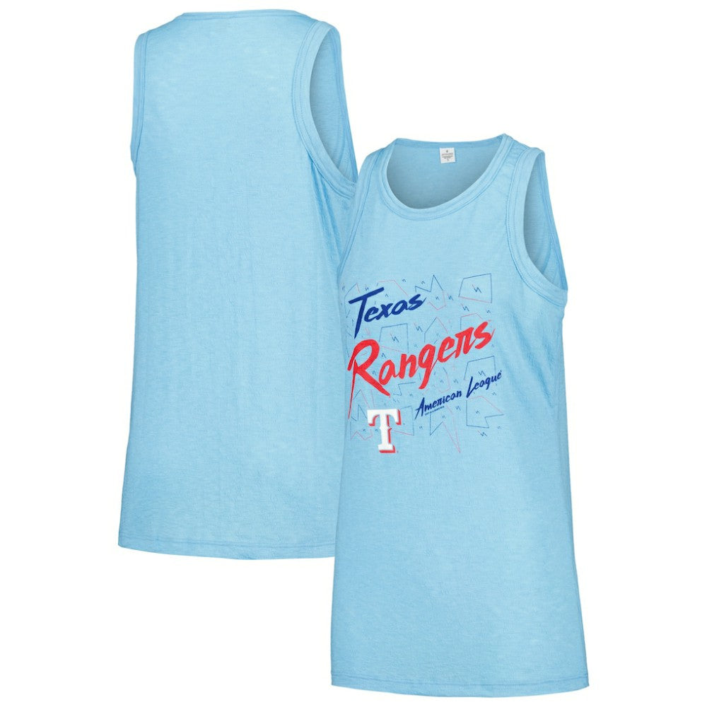 Texas Rangers Soft as a Grape Women's Gauze High Neck Tank Top Outlet