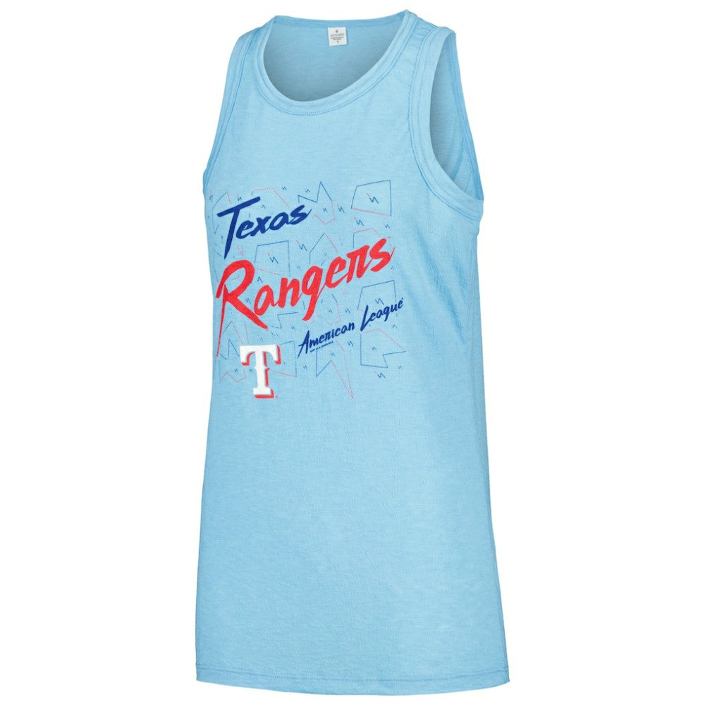Texas Rangers Soft as a Grape Women's Gauze High Neck Tank Top Outlet