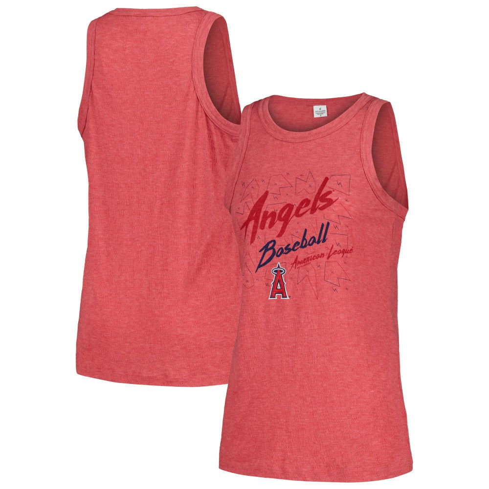 Los Angeles Angels Soft as a Grape Women's Gauze High Neck Tank Top Outlet