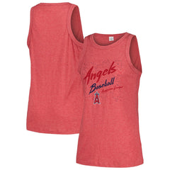 Los Angeles Angels Soft as a Grape Women's Gauze High Neck Tank Top Outlet