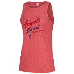 Los Angeles Angels Soft as a Grape Women's Gauze High Neck Tank Top Outlet