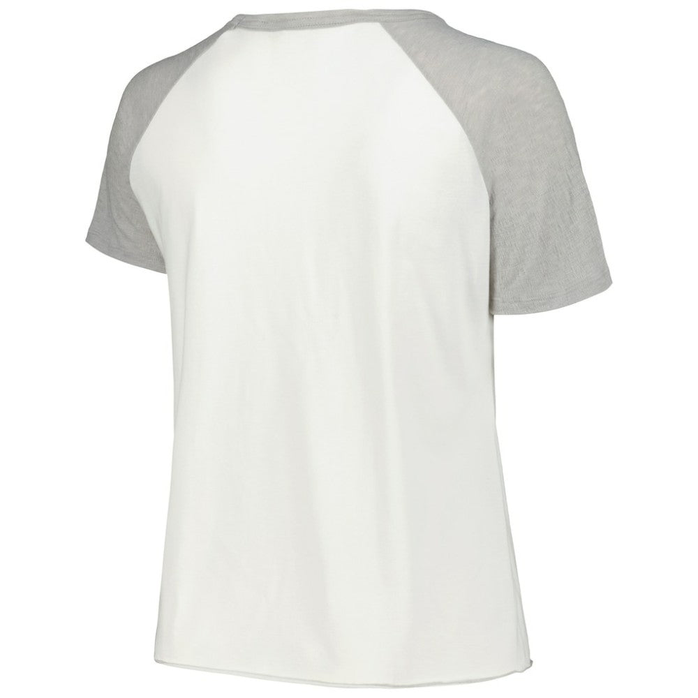 Toronto Blue Jays Soft as a Grape Women's Plus Size Baseball Raglan T-Shirt for sale