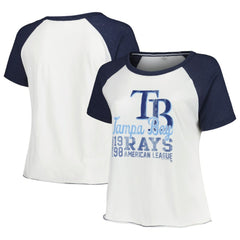 Tampa Bay Rays Soft as a Grape Women's Plus Size Baseball Raglan T-Shirt Online