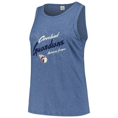 Cleveland Guardians Soft as a Grape Women's Plus Size Curvy High Neck Tri-Blend Tank Top Online