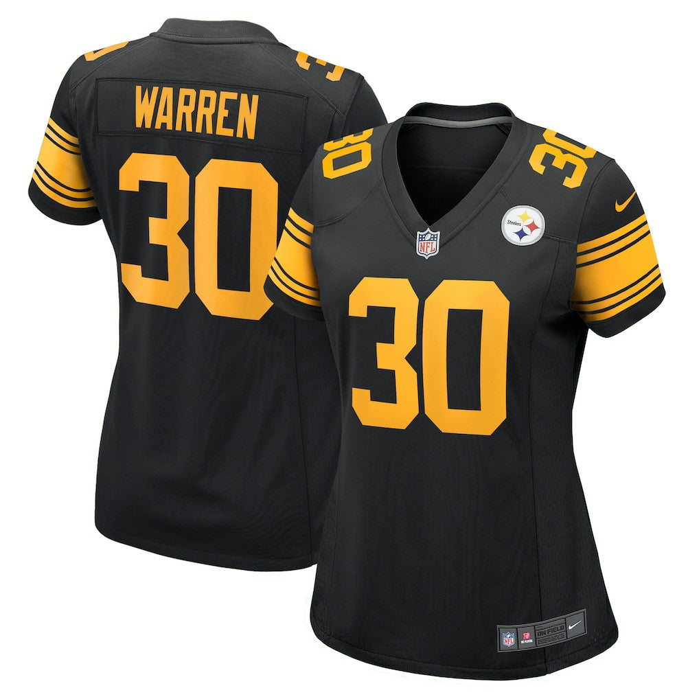 Jaylen Warren Pittsburgh Steelers Women's Alternate Game Jersey - Black - Nike