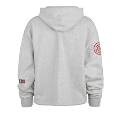 San Francisco 49ers '47 Women's High Hopes Long Sleeve Cropped Hoodie - Heather Gray - 47 brand