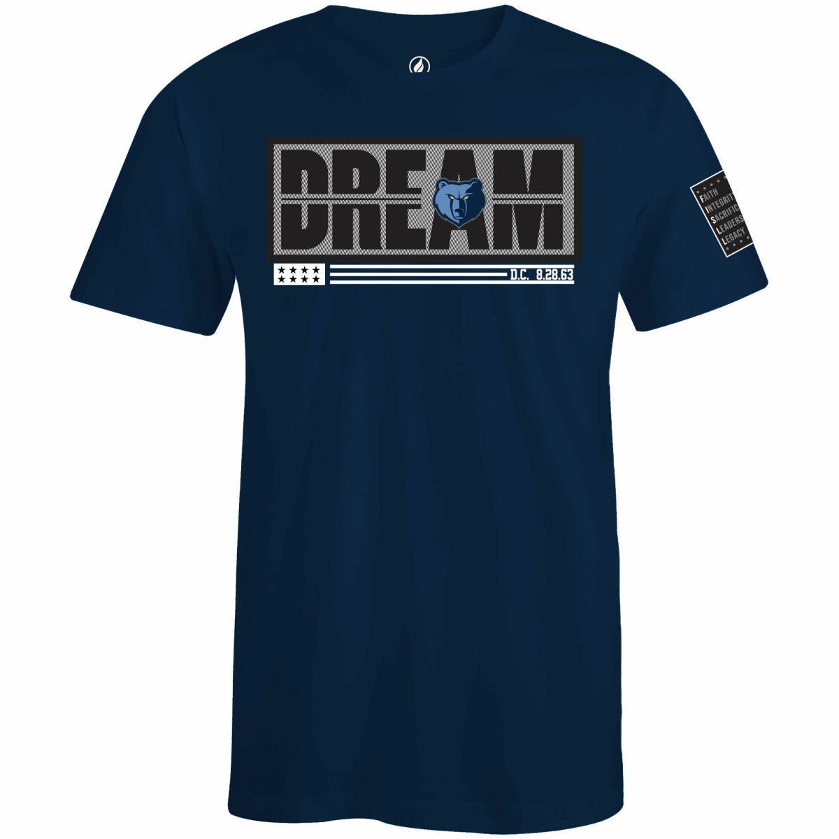 Memphis Grizzlies FISLL x Black History Collection Unisex T-Shirt - Navy