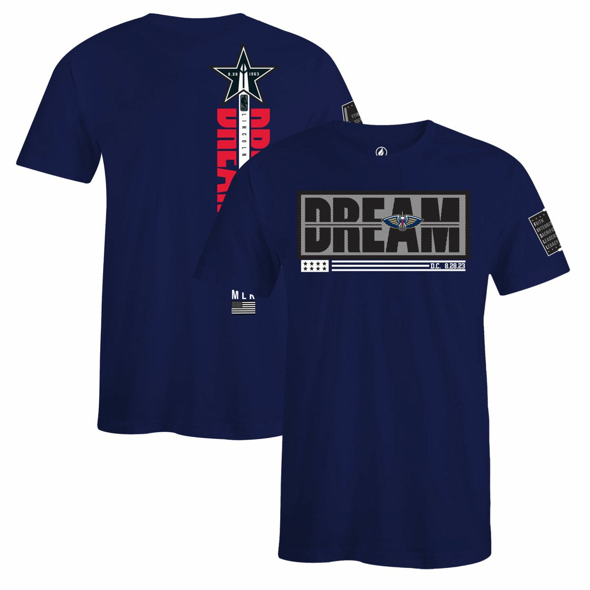 New Orleans Pelicans FISLL x Black History Collection Unisex T-Shirt - Navy