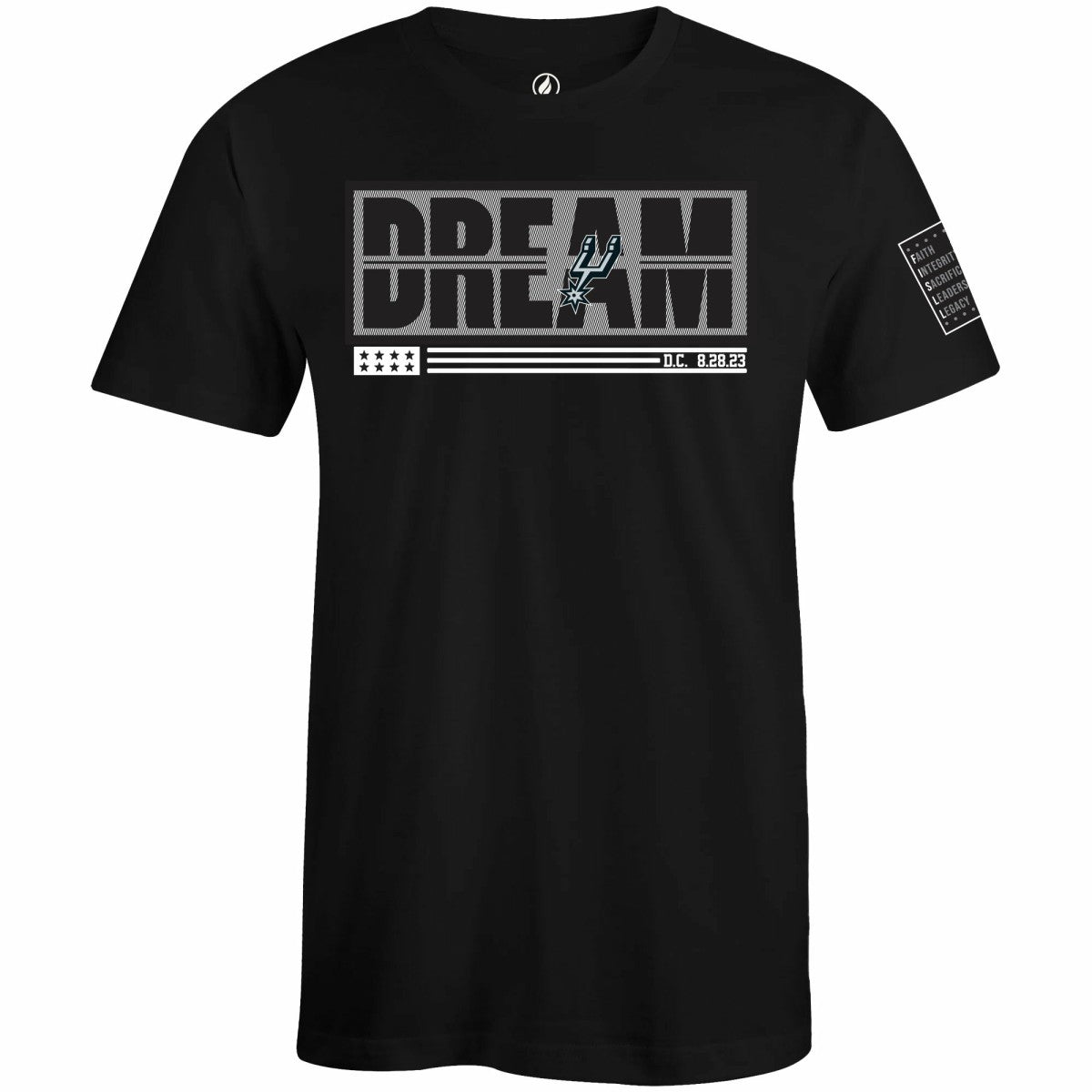 San Antonio Spurs FISLL x Black History Collection Unisex T-Shirt - Black