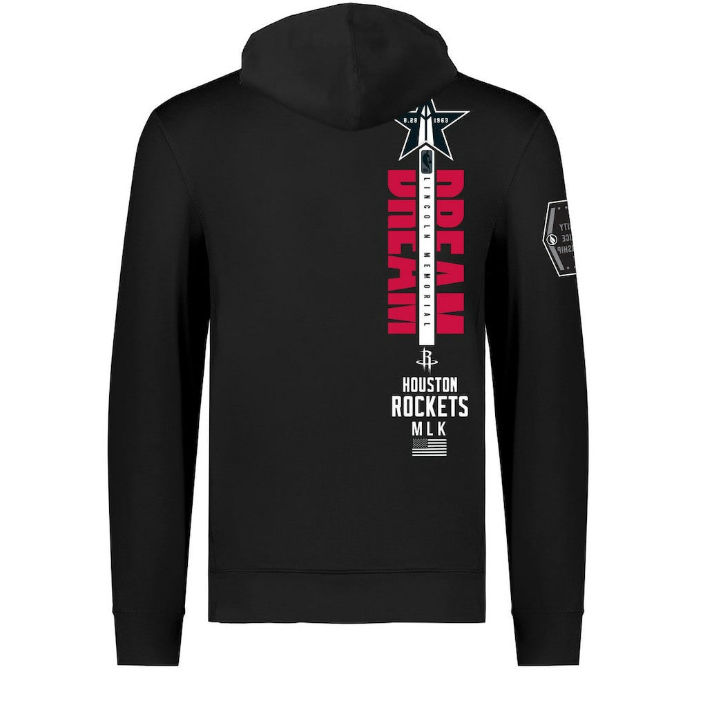 Houston Rockets FISLL x Black History Collection Unisex Pullover Hoodie - Black