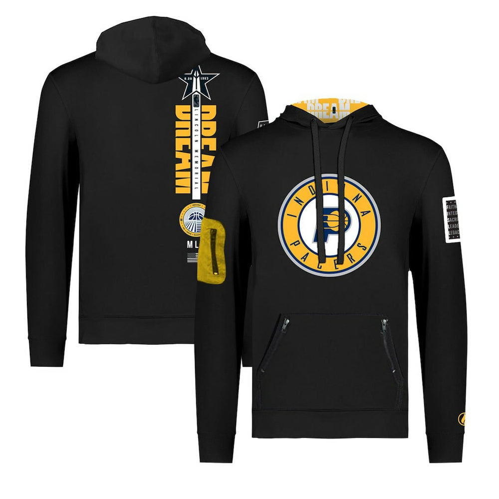 Indiana Pacers FISLL x Black History Collection Unisex Pullover Hoodie - Black
