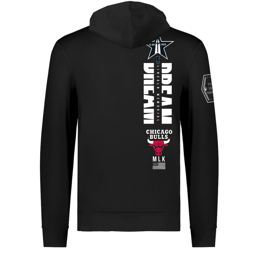 Chicago Bulls FISLL x Black History Collection Unisex Pullover Hoodie - Black