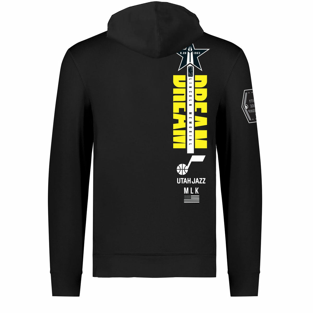 Utah Jazz FISLL x Black History Collection Unisex Pullover Hoodie - Black