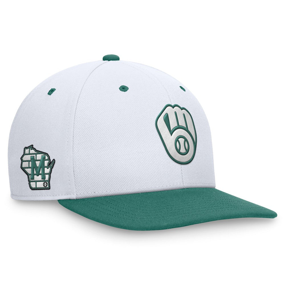 Milwaukee Brewers Nike Bicoastal Two-Tone Pro Performance Snapback Hat Outlet
