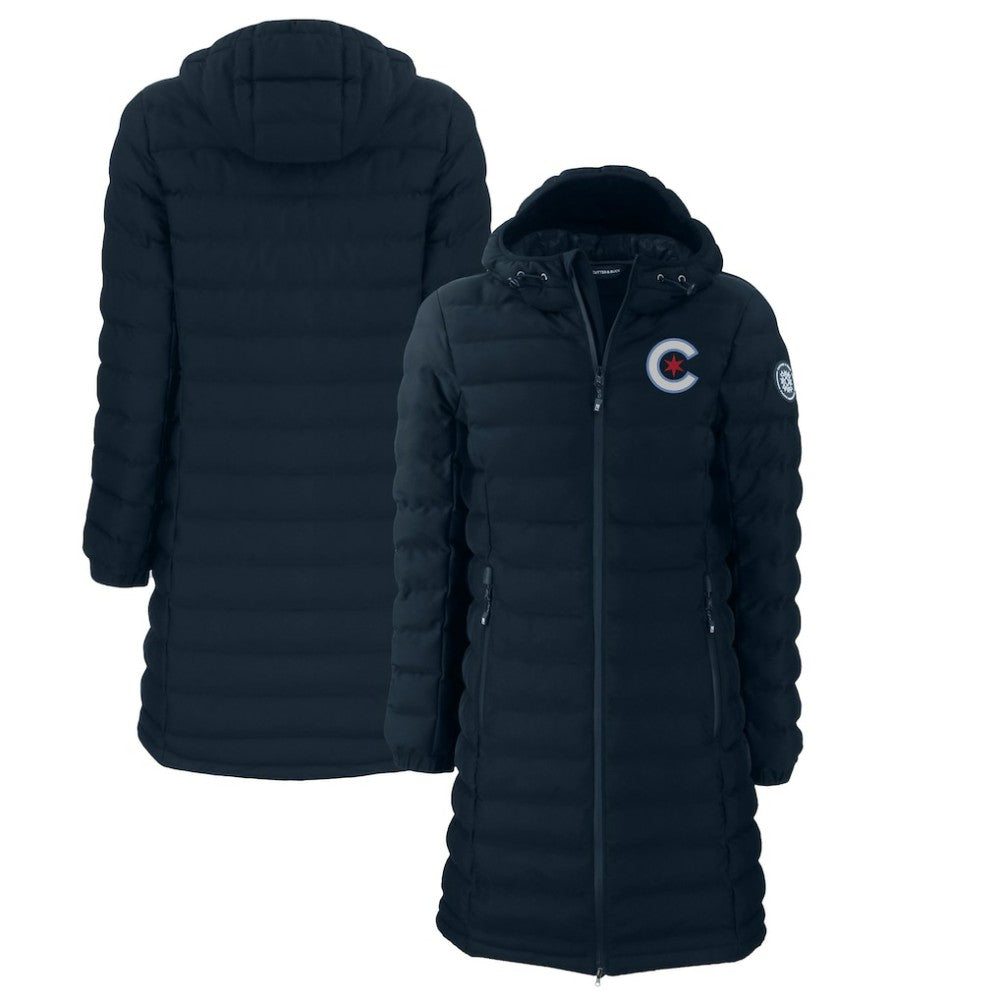 Chicago Cubs Cutter & Buck Women's City Connect Mission Ridge Repreve Eco Insulated Full-Zip Long Puffer Jacket Near Me