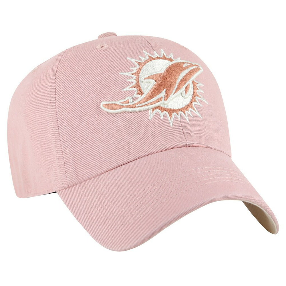 Miami Dolphins '47 Women's Ballpark Cheer Dusty Rose Clean Up Adjustable Hat - Pink - 47 brand