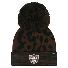 Las Vegas Raiders '47 Women's Cacao Cuffed Knit Hat with Pom - Brown - 47 brand