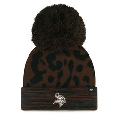 Minnesota Vikings '47 Women's Cacao Cuffed Knit Hat with Pom - Brown - 47 brand