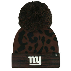 New York Giants '47 Women's Cacao Cuffed Knit Hat with Pom - Brown - 47 brand