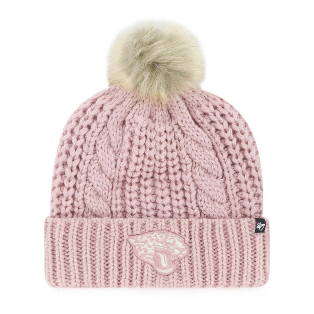 Jacksonville Jaguars '47 Women's Meeko Cuffed Knit Hat with Pom - Dusty Rose - 47 brand