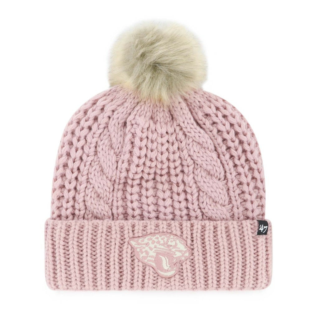 Jacksonville Jaguars '47 Women's Meeko Cuffed Knit Hat with Pom - Dusty Rose - 47 brand