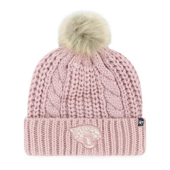 Jacksonville Jaguars '47 Women's Meeko Cuffed Knit Hat with Pom - Dusty Rose - 47 brand