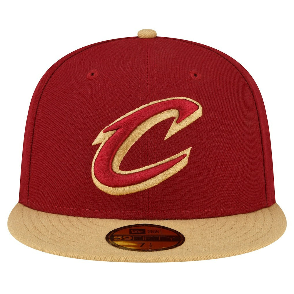 New Era Cleveland Cavaliers 2-Tone 59FIFTY Fitted Hat Wine/Gold