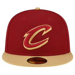 New Era Cleveland Cavaliers 2-Tone 59FIFTY Fitted Hat Wine/Gold